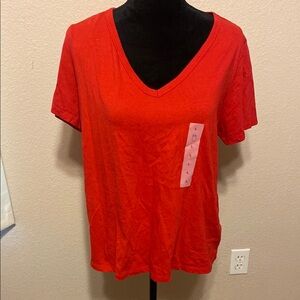 Old Navy Red Relaxed Short Sleeve T-Shirt
